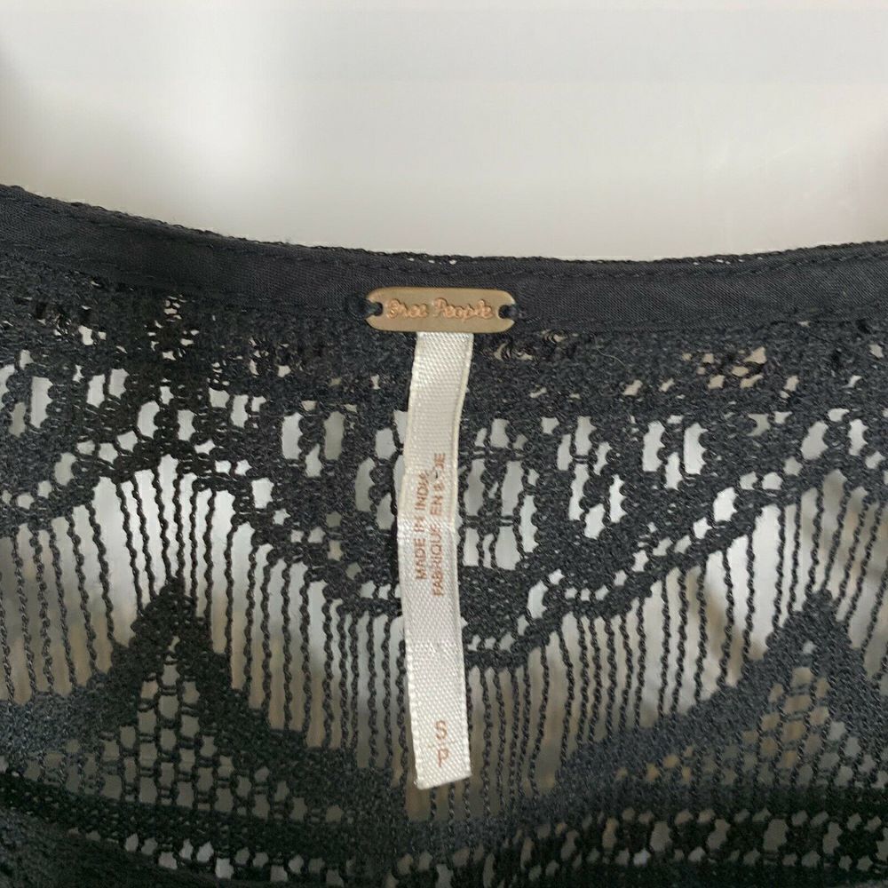 Free People Womems Crochet Boho Blouse Small - Picture 2 of 4
